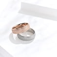 thumbnail image 4 of Womens Titanium Steel Ring with Pearl Sand Inlay Polished Finish Fashion Jewelry Rose Gold Ring Durable Everyday Wear Ring for Her Womens Ring, 4 of 4