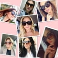 thumbnail image 2 of Gafas de sol TAOTAOQI vintage cuadradas de gran tamaño UV400 para mujer, 2 of 7
