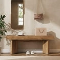thumbnail image 5 of Tribesigns 47" Farmhouse Entryway Bench, Wooden Console Shoe Bench for Entryway, Hallway, Closet, Brown, 5 of 6