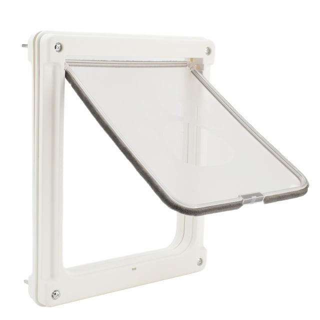 Porte à Clapet pour Chat, Porte pour Animal à 2 Voies Résistante aux Intempéries, Porte Silencieuse pour Chat et Chien pour Portes Intérieures et Extérieures, Porte à Clapet pour Chien Porte pour Chat pour Cage et Enclos pour Animal, Facile à Installer