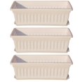 thumbnail image 1 of 3Pcs Balcony Garden Rectangular Vegetable Flower Planter Resin Box Planting Pot, 1 of 10
