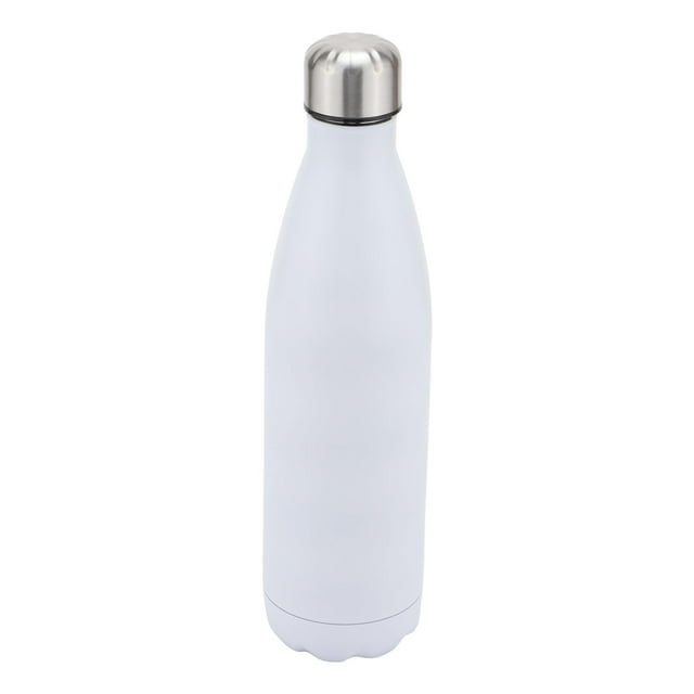 Botella de agua de acero inoxidable de 17 onzas líquidas Contenedores con aislamiento al vacío Mantiene las bebidas frías y calientes Vaso en blanco para sublimación Blanco