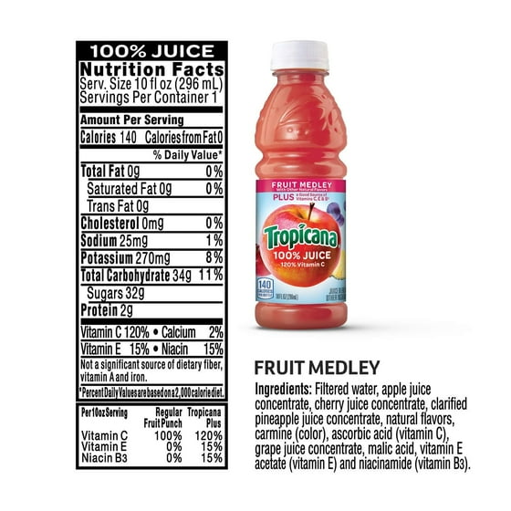 Tropicana Apple Juice Nutrition Facts Runners High Nutrition