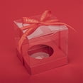 thumbnail image 3 of SINGOMON 24 Pcs Boîtes Transparentes Boîtes à Cupcakes de 3 Pouces avec Ruban Rouge et Insert pour Gâteau Boîtes à Cupcakes Rouges Porte-Cupcakes Carrés Transporteur de Cupcakes Boîtes-Cadeaux en Plastique Boîtes à Macarons Boîtes de Boulangerie, 3 of 6