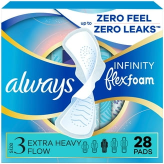 ALWAYS Infinity, Size 4, Overnight Sanitary Pads with Wings