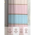 thumbnail image 6 of Pink Blue Wood Grain Sheer Curtains 72 Inch Length 2 Panels Set, Farmhouse Country Shabby Striped Voile Window Treatment Rod Pocket Curtains Sheers Drapes for Bedroom/Living Room/Kitchen 52"x72"x2, 6 of 7