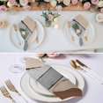 thumbnail image 2 of Brown Grey Cloth Napkins, Vintage Stripe Farmhouse Wood Grain Ombre Washable and Reusable Dinner Napkins Set of 6, Table Napkin for Kitchen Party Birthday Wedding Hotel Housewarming 20"x20", 2 of 8