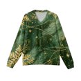 thumbnail image 5 of Wutalume Men's V-Neck Christmas Print Sweater, Long Sleeve Ribbed Knit Pullover, Cozy Stretch Top for Holiday Parties, Casual Comfort and Layering,Army Green L, 5 of 6