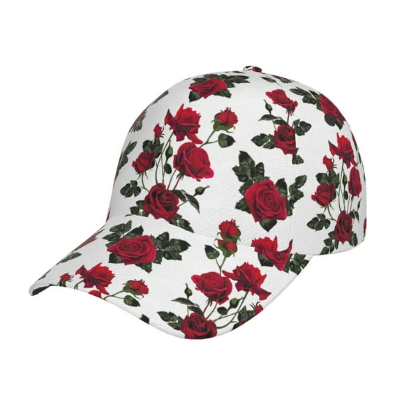 Naloa Original Classic Low Profile Hat Men Women Baseball Cap Dad Hat Adjustable Unconstructed Rose Flowers Print Cap