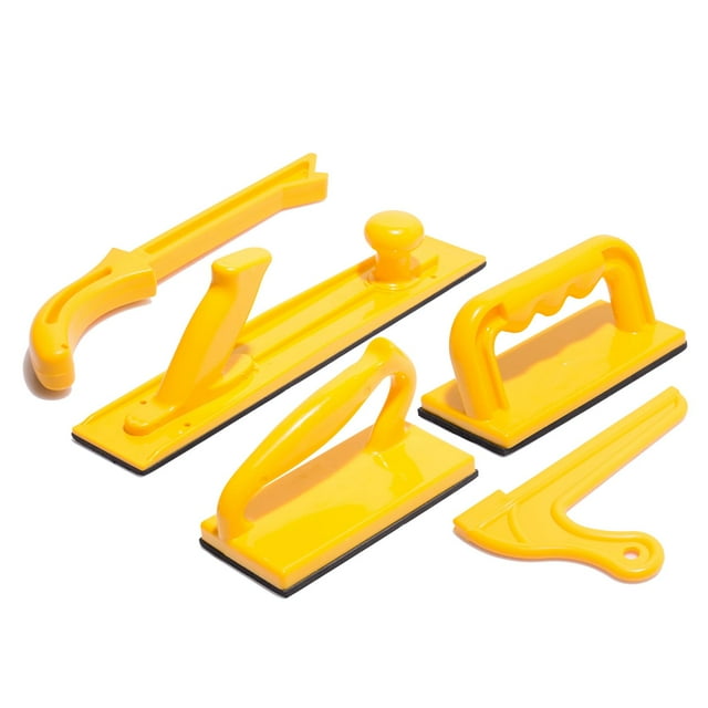 Juego de 5 piezas de bloque de empuje y palo de seguridad en color naranja vibrante: herramientas esenciales para trabajar la madera para mesas de fresado, ensambladoras y sierras de cinta