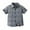 Navy, variant on Boys Short Sleeve Shirts Button Down Plaid Shirt Kids Casual Lapel Shirts