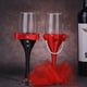 thumbnail image 5 of Regalos de Boda para la Novia Y el Novio 2 Piezas de Vidrio de Boda para la Novia Y el Novio Gafas de Champaña 28x18x7cm Vidrio 2 Piezas con Cinta Strass, 5 of 6