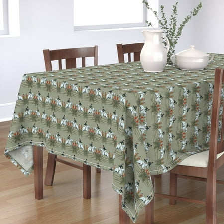 

Cotton Sateen Tablecloth 70 x 90 - Fair Hunter Equestrian Horse Pony Print Custom Table Linens by Spoonflower