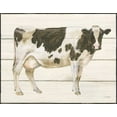 thumbnail image 2 of Wiens, James 24x20 Black Ornate Wood Framed with Double Matting Museum Art Print Titled - Country Cow VII, 2 of 4