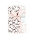 thumbnail image 2 of Hudson Baby Infant Girl Cotton Flannel Burp Cloths, Pink Bows 4 Pack, One Size, 2 of 6