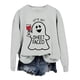 thumbnail image 1 of De Sudadera con capucha de fantasma de Halloween para mujer, Let's Get Sheet Faced, divertida sudadera con gráfico de vino, rosa, 1 of 4