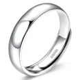 thumbnail image 2 of K-KED Pure S999 Sterling Silver Band Men Women Gift Simple Glossy Adjustable Ring-6 mm, 2 of 6