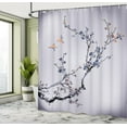 thumbnail image 4 of Ambesonne Nature Shower Curtain, Birds Cherry Branches Style, 69"Wx70"L, Purple Grey, 4 of 4
