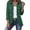 Dark Green, variant on Jackets For Women Cheetah Leopard Print Ruffle Lapel Button Up Open Front Cardigan Casual Long Sleeve Ruffle Jacket