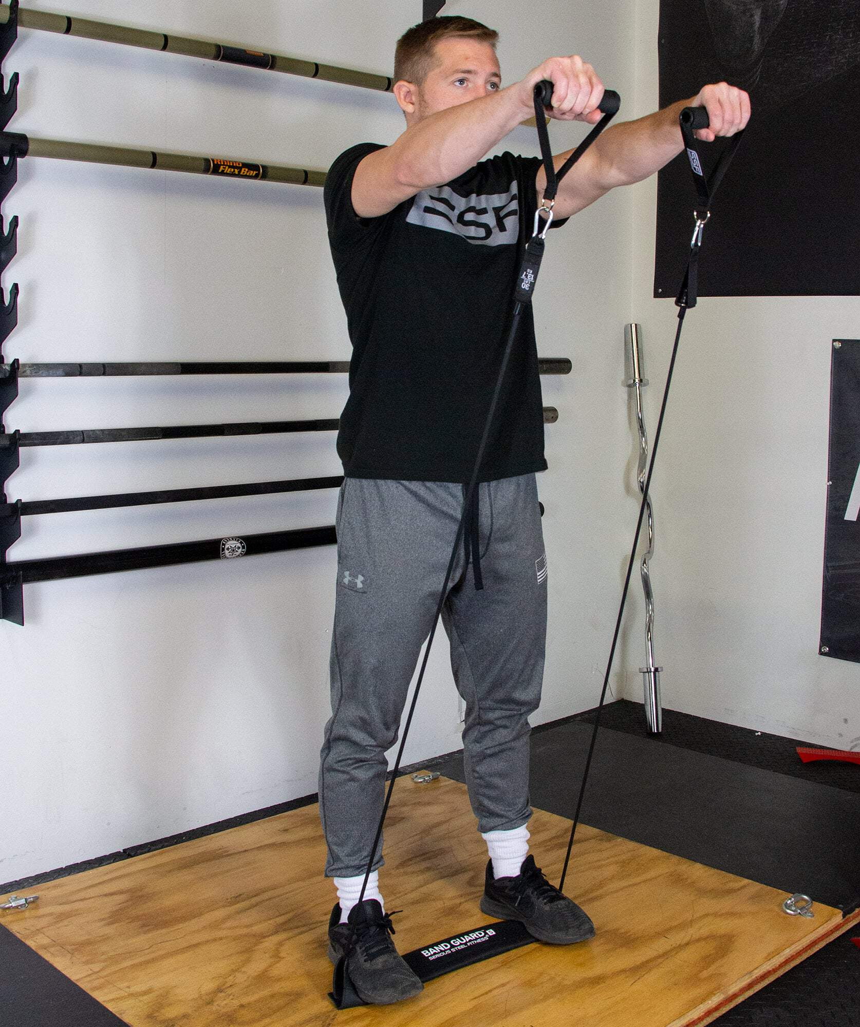 Serious Steel Fitness Resistance Tube Band Set Includes Handles, Door Anchor and Ankle Straps (Latex)