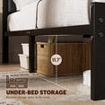thumbnail image 7 of Dayago Full Bed Frame with LED Lights and Charging Station, Upholstered Metal Platform Bed with Storage Headboard, Noise Free, Brown, 7 of 7
