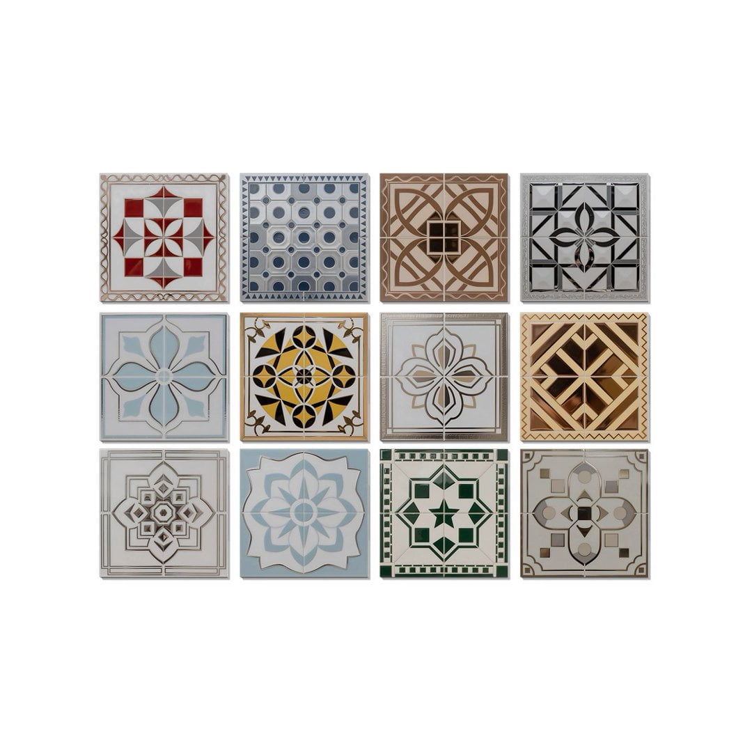 12 Pcs Foaming Board Vinyl Tiles Stickers Wall Decals 5.91" x 5.91" Waterproof Peel and Stick Backsplash Living Room DIY Decor Sticker