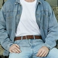 thumbnail image 6 of Fianmy Men’s Belt Genuine Leather Belts, Handmade Casual Jeans Belt for Men with Gift Box, 6 of 9