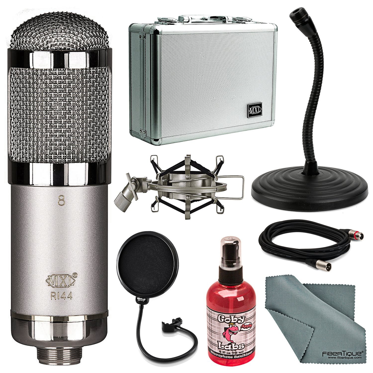 MXL R144 HE Heritage Edition Ribbon Microphone Bundle with Pop Filter ...