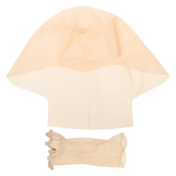 KAKOWELY 1 juego de maquillaje de látex para cabeza calva, peluca, sombrero, disfraz de cosplay, accesorio para fiesta