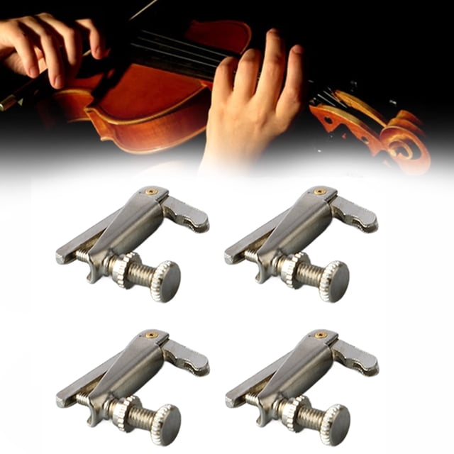 4Pcs Violin String Adjuster, Metal Wear Violin Fine Tuner Replacement Part For Violin Musical Instrument