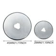 thumbnail image 2 of Rotary Cutter Blades, Furenl Rotary Cutter Replacement, 10-Pack 45Mm Round Stainless Steel Roller Cutter – Precision Cutting Tool for Leather, Fabric, Paper, and Crafting, 2 of 2