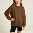 thumbnail image 2 of Abtuhar Fall Crew Neck Solid Pullover Sweatshirt for Boys and Girls Casual Everyday Wear Tops for 3-15 Years, 2 of 5