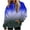 Blue, variant on Under 10 dollars! Women's Sweatshirt Sherpa Fleece Hoodie Oversized Pullover Fuzzy Pullover Gradient Color Casual Loose Winter Tops