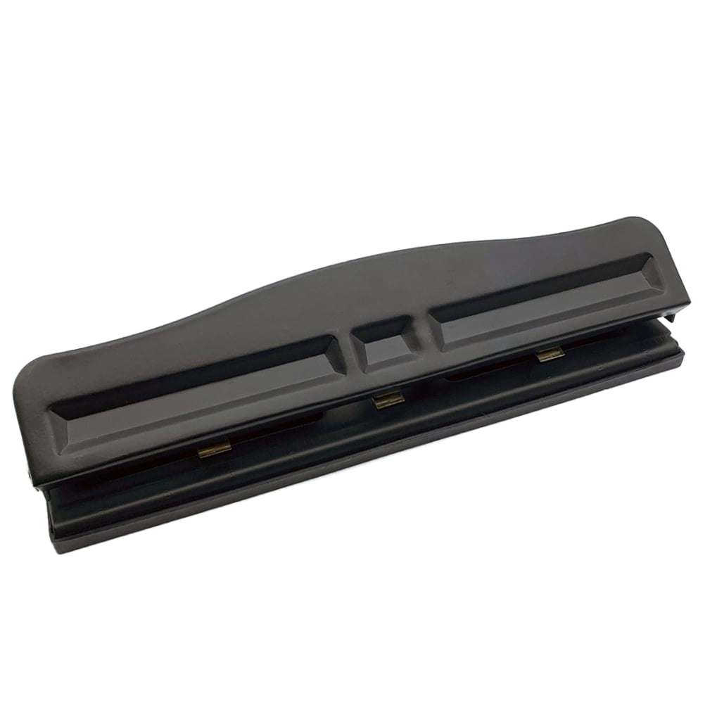 DEEPCRAFF Black Handheld Paper Hole Puncher for Scrapbooking, Crafts, Office Use, Compatible with A4 and Letter Size Paper