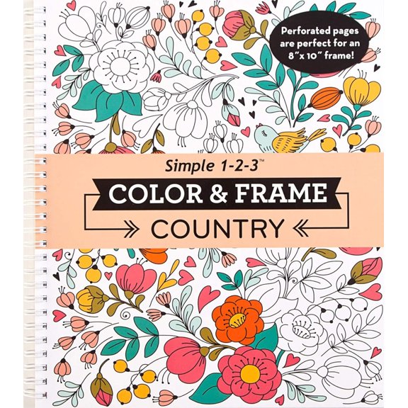 Color Frame - Country (Adult Coloring Book)