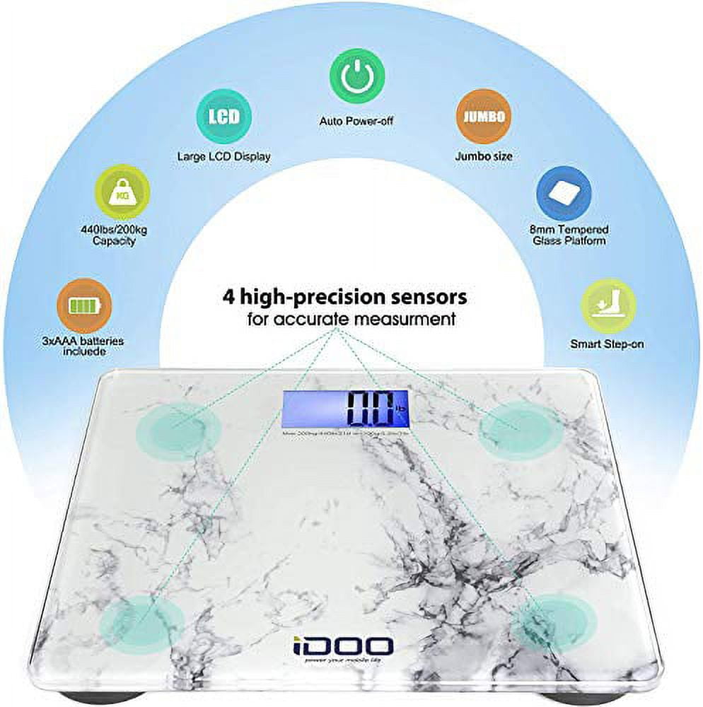  iDOO Bathroom Scale with Ultra Wide Platform 13 x 12
