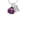 M, variant on Mini Hot Purple Ladybug - A - Crystal Initial Sophia Necklace, 18" 1"