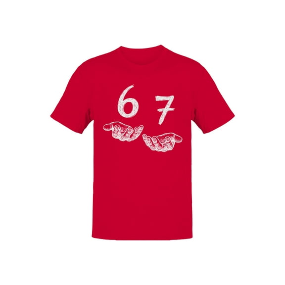 Hands Offering Numbers 6 and 7 Men's T-shirt