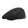 thumbnail image 1 of Gorra Plana De Malla Para Hombre Sunnimix Negro Ajustable 55 cm-60 cm, 1 of 8