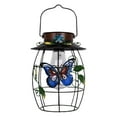 thumbnail image 2 of ZestqaQ Solar Lanterns, Iron Butterfly Outdoor Lights, Hanging Solar Lanterns, Patio Iron Grids Decor, Garden Landscape Lighting, 2 of 9