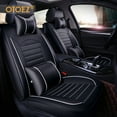 thumbnail image 5 of OTOEZ Universal Car Seat Cover Full Set PU Leather 5 Seats Front Rear Seat Cushion, 5 of 9