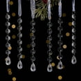 thumbnail image 4 of Lilgiuy 6Pcs Christmas Tree Crystal Decorations, Acrylic Clear Hanging Crystals for Centerpieces Teardrop Chandelier Garland Beads for Xmas Wedding Party Home Decor, Clear, 4 of 7