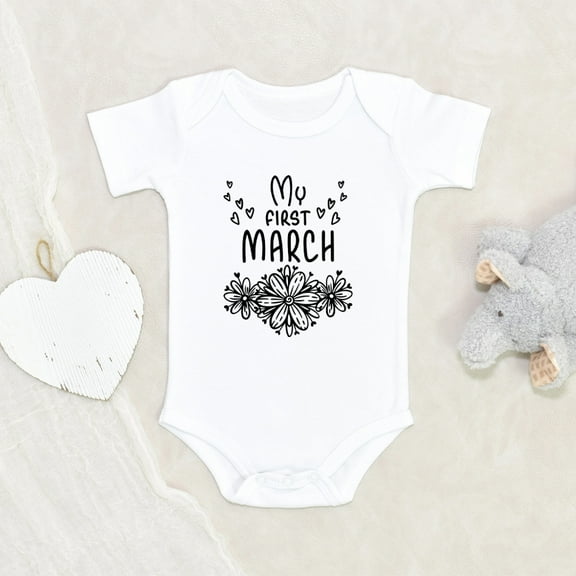 Newbabywishes - Cute My First March Baby Clothes for Girls - Flowers Spring Baby Clothing