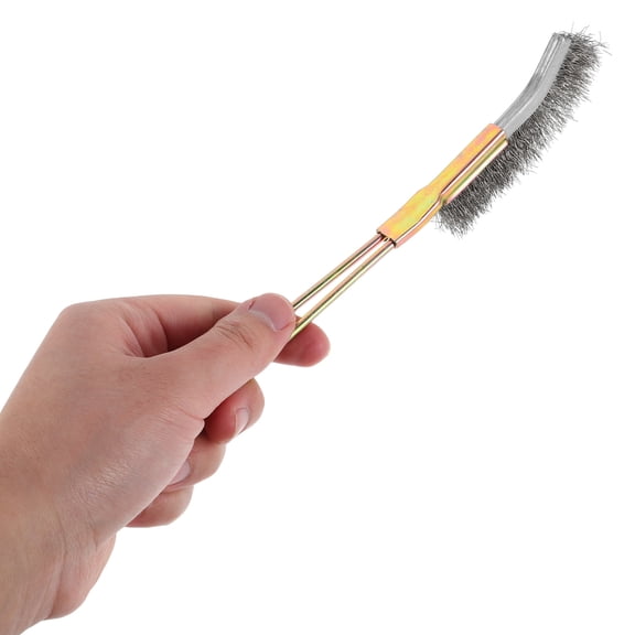 BESTYASH Stainless Steel Wire Brush with Handle for Stove Rust Removal and Cleaning Hard-to-Reach Areas