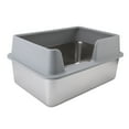 thumbnail image 1 of Cat Litter Box with High Enclosed Side,Stainless Steel Litter Box Stainless Steel Litter Box Enclosed Stainless Steel Large Cat Litter Box XL Litter Box for Multiple Cats, 1 of 7