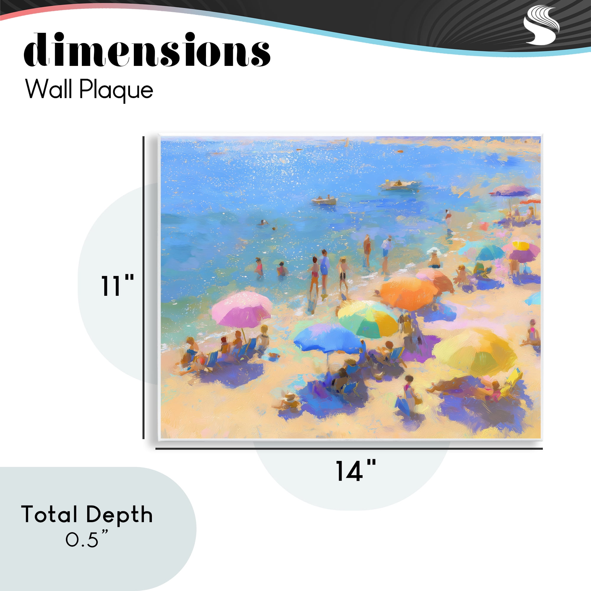 Stupell Industries Colorful Day at Beach Wall Plaque Art, design by LSR Design Studio