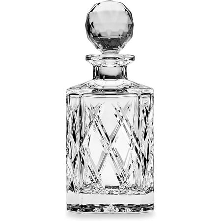 

Top Shelf Hand Cut Crystal Bevel Decanter