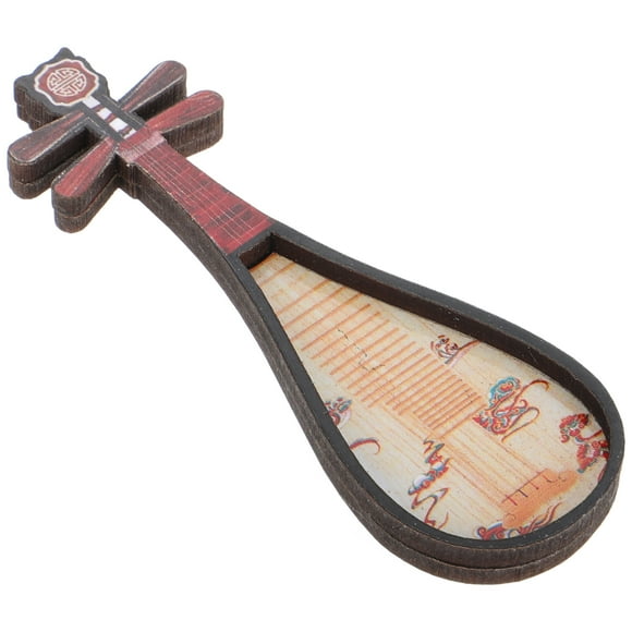 Miniature Chinese Pipa Instrument Miniature Chinese Lute for Dollhouse Decoration Classical Style Lute Model Photography Props