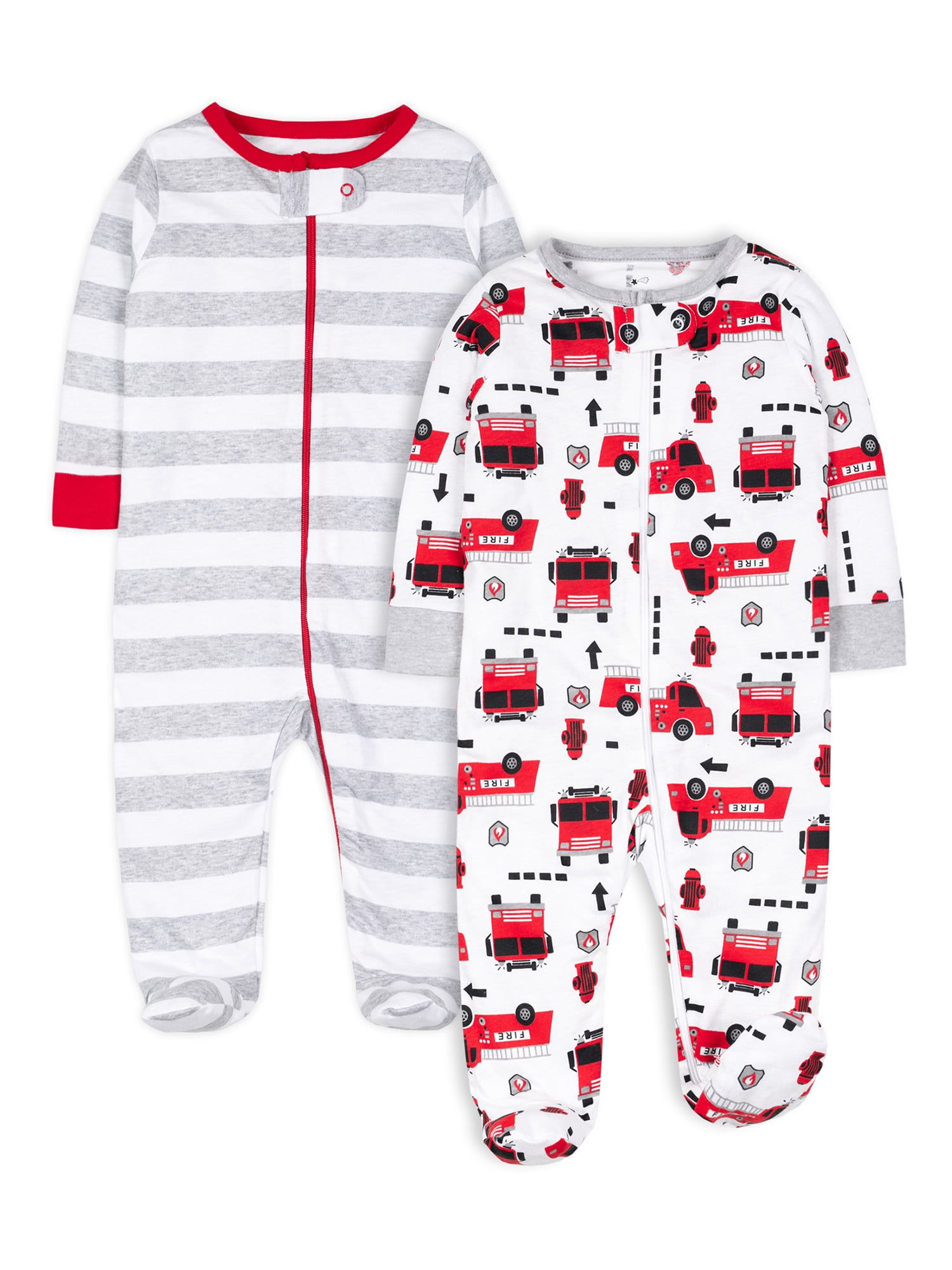 Red Size 6 Months Carter's Baby Boys 4-Piece FireTruck Pajama Set 
