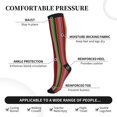 thumbnail image 3 of Lsque Mexican Serape Blanket Stripes Pattern Sport Compression Socks for Men & Women 15-20 mmHg Knee High Nurse Pregnant Running Medical and Travel Athletic, 3 of 6